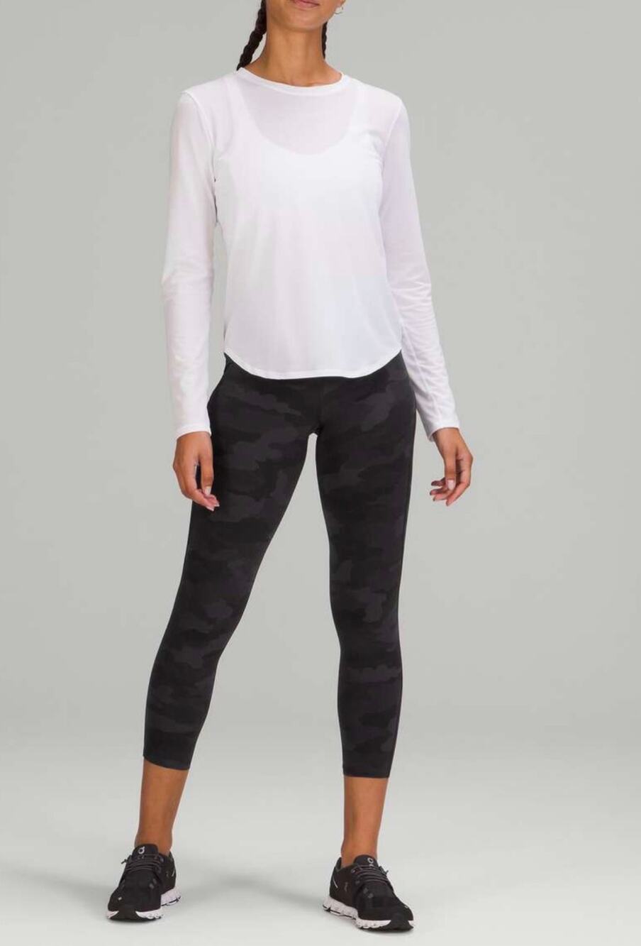 Lululemon Plus Base Pace High-Rise Leggings 25" in Camo Deep Coal Multi Size 18